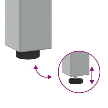 Arbeitstisch Grau 100x55x85 cm aus Stahl und Holzwerkstoff
