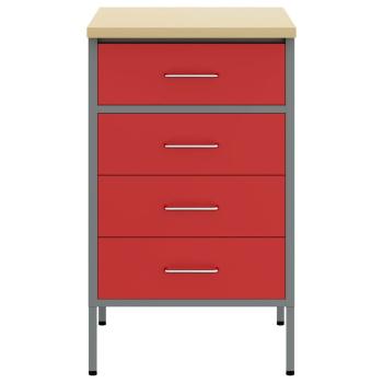 ARDEBO.de - Werkbank Rot 50x55x85 cm Stahl