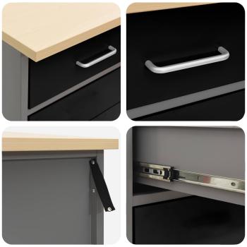 Werkbank Schwarz 50x55x84 cm Stahl