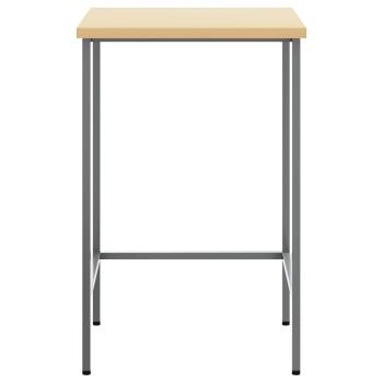 Arbeitstisch Grau 55x55x85 cm Stahl und Holzwerkstoff