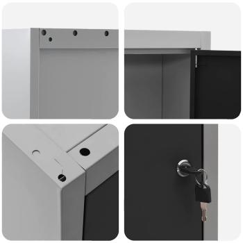 Werkzeugschrank Wandmontage Schwarz 50x20x55 cm Stahl