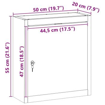 Werkzeugschrank Wandmontage Schwarz 50x20x55 cm Stahl