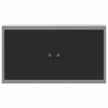 Werkzeugschrank Wandmontage Schwarz 100x20x55 cm Stahl