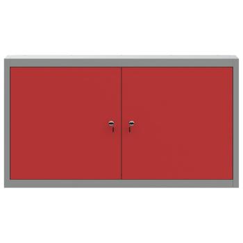 Werkzeugschrank Wandmontage Rot 100x20x55 cm Stahl