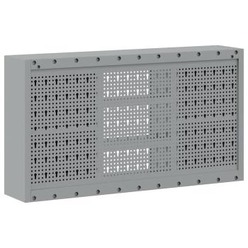 Werkzeugschrank Wandmontage mit Lochplatte Schwarz 100x20x55 cm Stahl