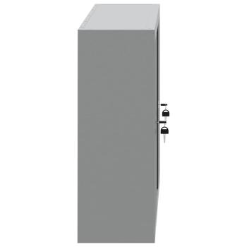 Werkzeugschrank Wandmontage mit Lochplatte Schwarz 100x20x55 cm Stahl