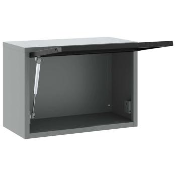 Werkzeugschrank zur Wandmontage mit Gaslift-Tür, Schwarz, 50x25x35 cm