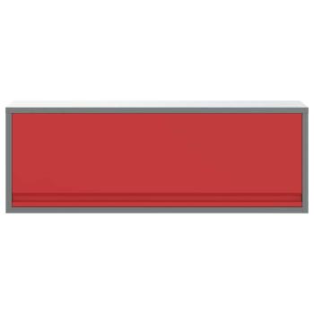 Werkstatt-Schrank zur Wandmontage mit Gasdrucktür in Rot 100x25x35 cm