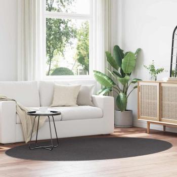 ARDEBO.de - Teppiche Anthrazit Polyester 160 x 230 cm Akzentteppich Rund