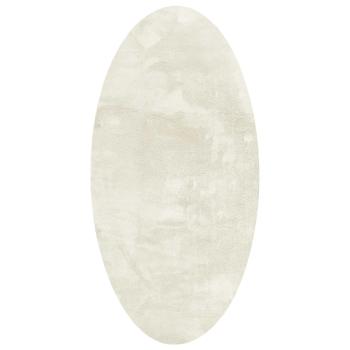 ARDEBO.de - Teppiche Cremefarben Polyester 80 x 150 cm Ovaler Bereichsteppich