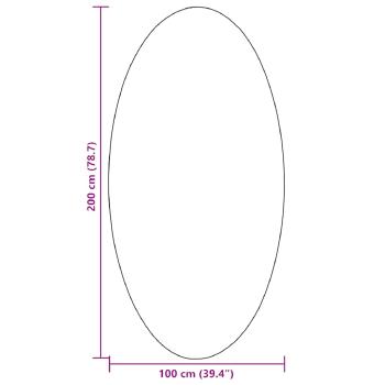 Teppiche Grau Wolle 100 x 200 cm Bereichsteppiche Oval Modern