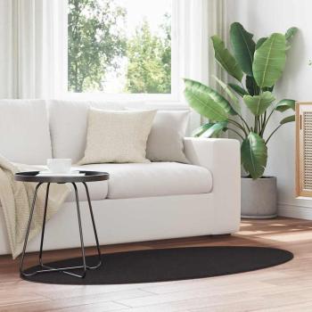 ARDEBO.de - Teppiche Schwarz Polyester 80 x 150 cm Rutschfest
