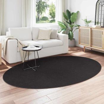 Teppich ""HUARTE"" Schwarz 160x230 cm Oval