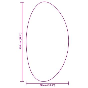 Teppiche Anthrazit Polyester 80 x 150 cm Akzentteppiche Oval