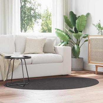 ARDEBO.de - Teppiche Anthrazit Polyester 120 x 170 cm Bereichsteppich Oval