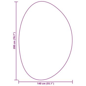 Teppiche Anthrazit Wolle 140 x 200 cm Teppich Oval