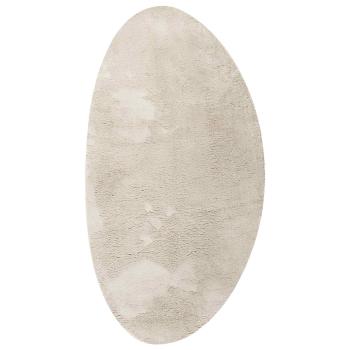 Teppiche Beige Polyester 100 x 200 cm Akzentteppich Oval
