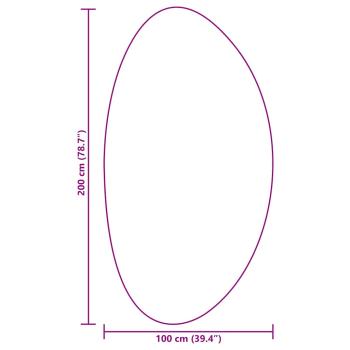 Teppiche Creme Polyester 100 x 200 cm Teppiche Oval