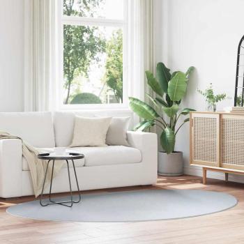 ARDEBO.de - Teppiche Grau Polyester 160 x 230 cm Bereichsteppich Oval