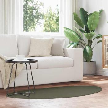 ARDEBO.de - Teppiche Waldgrün Polyester 80 x 150 cm Akzentteppiche Oval