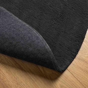 Teppiche Schwarz Polyester 160 x 230 cm Bereichsteppich Oval