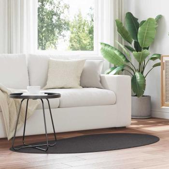 ARDEBO.de - Teppich Anthrazit 80x150 cm Polyester Rutschfest