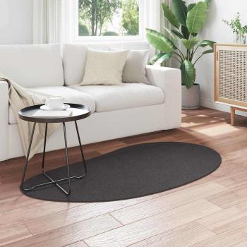 Teppich Anthrazit 80x150 cm Polyester Rutschfest