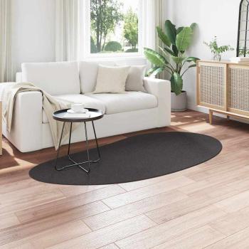 Teppich Anthrazit 100x200 cm Polyester Rutschfest