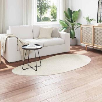 ARDEBO.de - Teppich Creme 100x200 cm Polyester Rutschfest