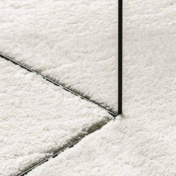 Teppich Creme 120x170 cm Polyester Rutschfest