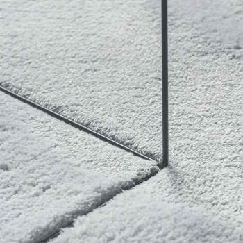 Teppich Grau 80x150 cm Polyester Rutschfest