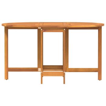 Klappbarer Gartentisch Schmetterling 110x60x72 cm aus massivem Akazienholz oval
