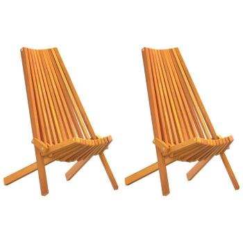 Klappgartenstühle 2 Stück aus Akazienholz