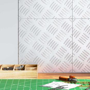 ARDEBO.de - Aluminium Riffelbleche 4er Set Anti-Rutsch 30x30 cm