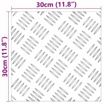 Aluminium Riffelbleche 4er Set Anti-Rutsch 30x30 cm