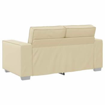 Loveseat Sofa Creme 120 cm aus Kunstleder