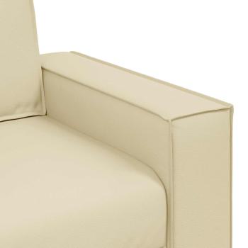 Loveseat Sofa Creme 120 cm aus Kunstleder