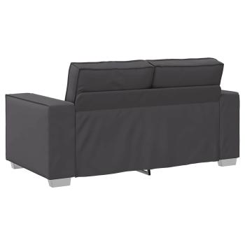 Loveseat Sofa Grau 120 cm Kunstleder