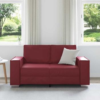 Loveseat Sofa in Weinrot, 120 cm, aus Kunstleder
