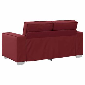 Loveseat Sofa in Weinrot, 120 cm, aus Kunstleder