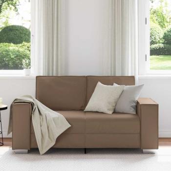 Loveseat Sofa Cappuccino 120 cm aus Kunstleder