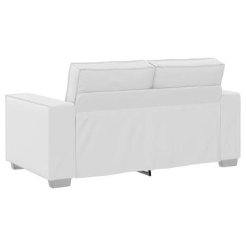 Loveseat Sofa Weiß 120 cm Kunstleder