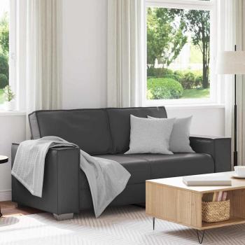 ARDEBO.de - Loveseat Sofa Grau 140 cm Kunstleder