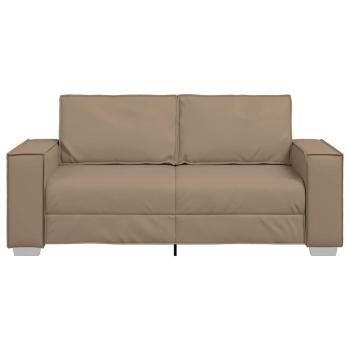Loveseat Sofa Cappuccino 140 cm Kunstleder