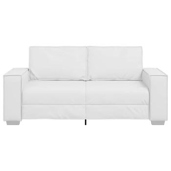 Loveseat Sofa Weiß 140 cm Kunstleder