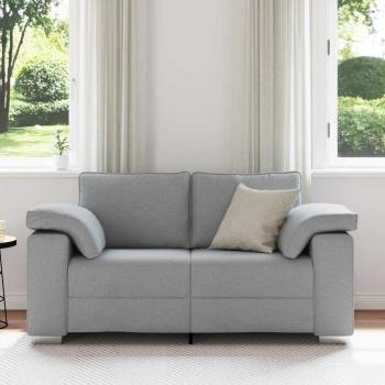 Loveseat Sofa Hellgrau 120 cm Stoff
