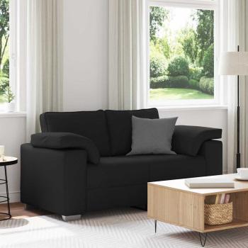 ARDEBO.de - Zweisitzer Sofa Schwarz 120 cm Stoff