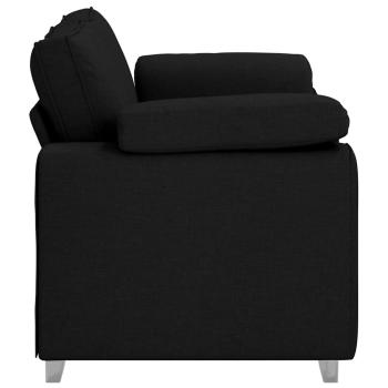 Zweisitzer Sofa Schwarz 120 cm Stoff