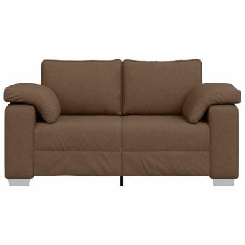 Loveseat Sofa Braun 120 cm aus Stoff