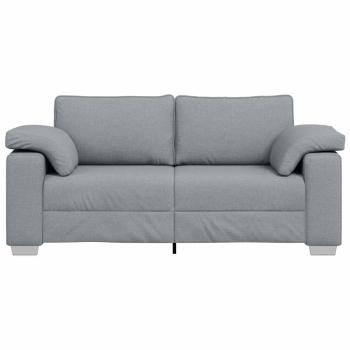 Loveseat Sofa in Hellgrau, 140 cm, aus Stoff